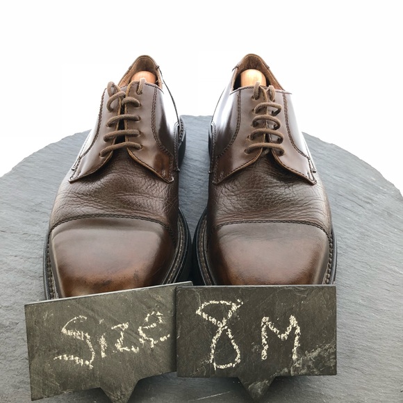 Florsheim brown leather cap toe oxfords size 8M - Picture 3 of 8
